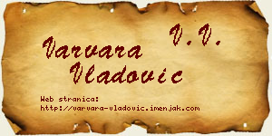 Varvara Vladović vizit kartica